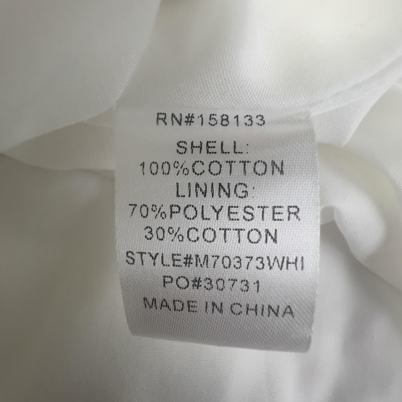 Moodie Dress Womens Small White Puff Sleeve Square Neck Tiered Swing Casual - Picture 5 of 10